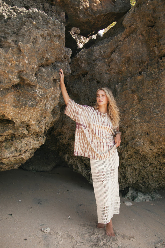 womens white cotton crochet skirt 