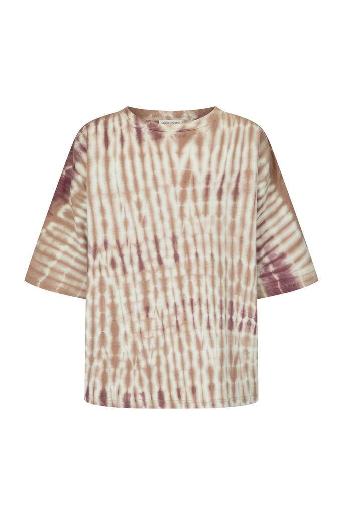 womens cotton hemp tie dye tee front view